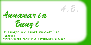 annamaria bunzl business card